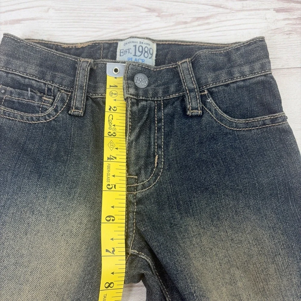 New Lot of 2 The Children's Place Boy's 4 Boot Cut Jeans Adjustable Waist Pants